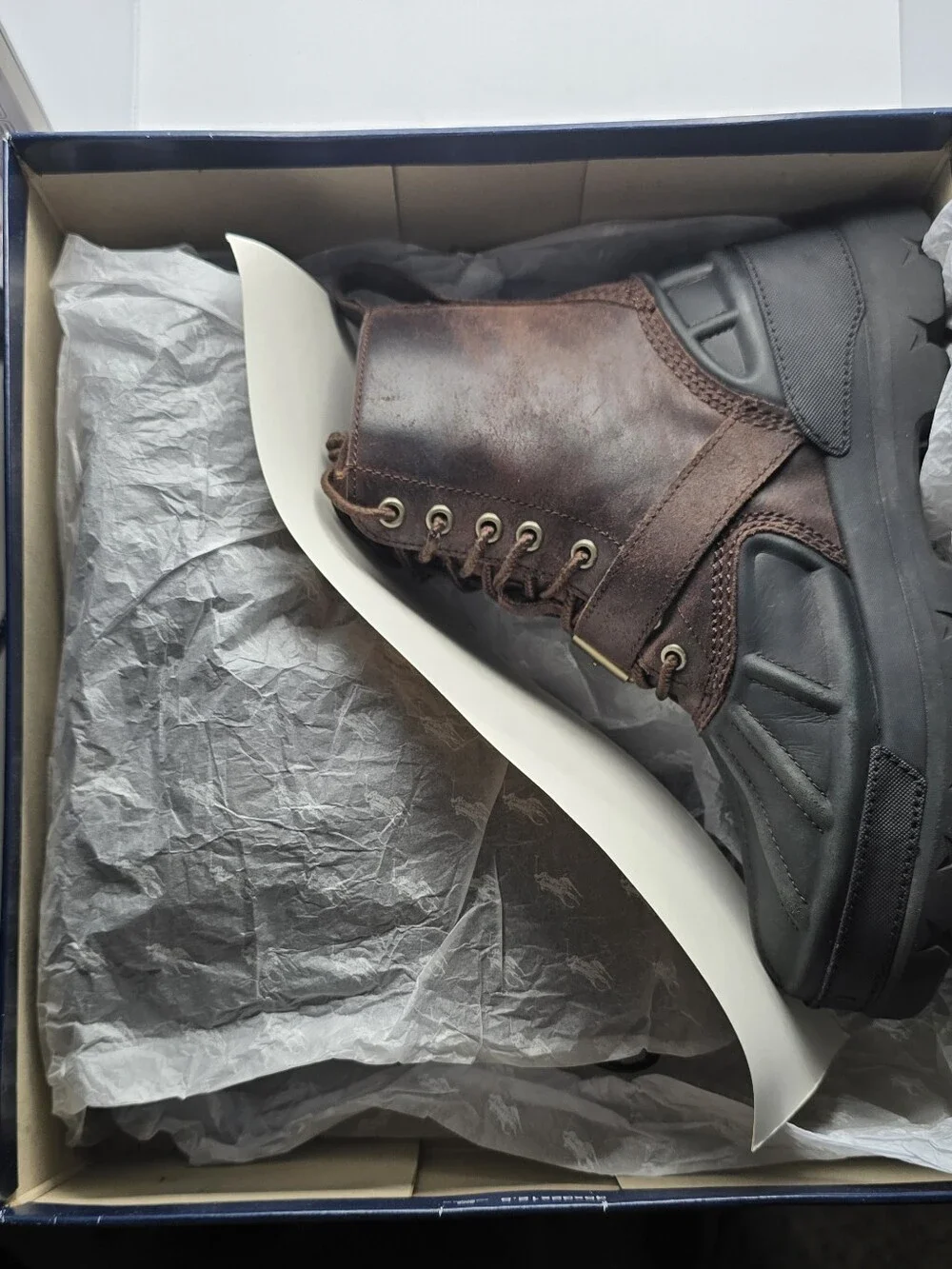 Polo Ralph Lauren Oslo High BT WP Brown/Black Waterproof Boots  Men’s Size 8D